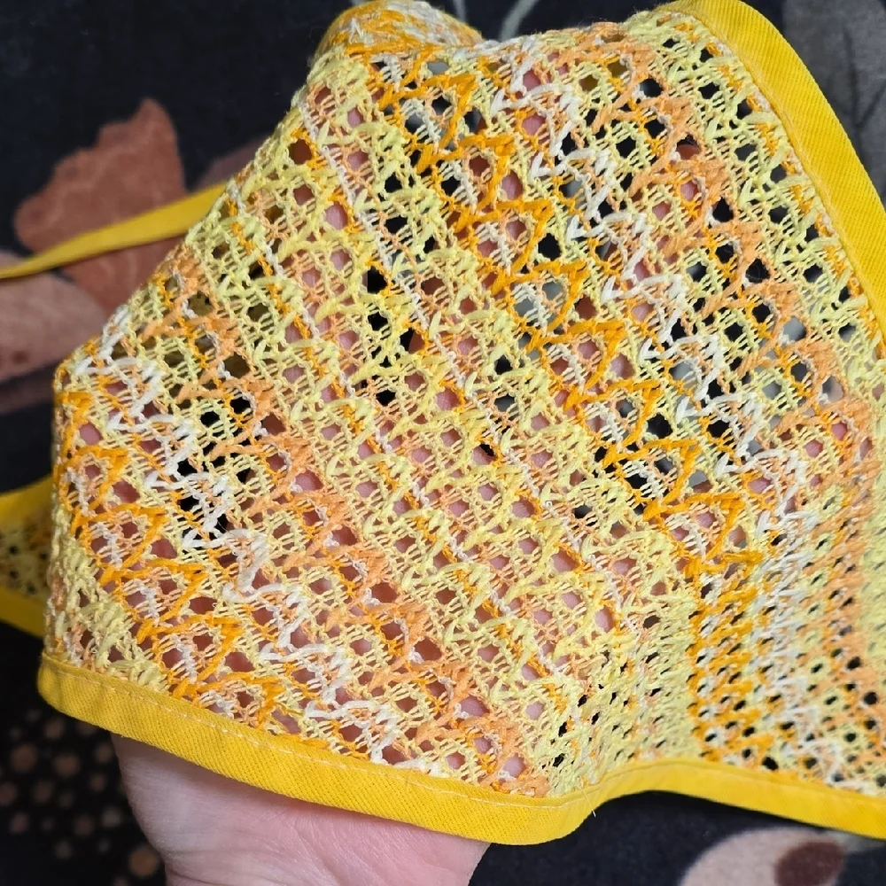 Vintage Multicolor Crochet Hair Scarves